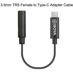 Boya BY-K6 3.5 Mm Trs Female Naar Type-C Adapter Kabel Voor Dji Osmo Pocket Video Stabilizer Gimbal Verbinden om Camera Microfoon