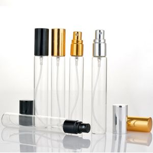 20 Stks/partij 5Ml 10Ml 15Ml Draagbare Glas Hervulbare Parfum Fles Met Aluminium Verstuiver Lege Parfum Case Voor reiziger