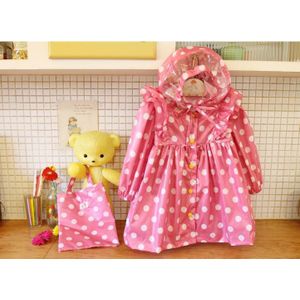 90-130Cm Stippen Kind Prinses Regenjas Regenkleding Voor Kid Meisjes Baby Regenjas Poncho Jas Waterdicht Outdoor wandelen