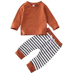 Lente Pasgeboren Peuter Baby Jongens Lange Mouwen Katoenen T-shirt Top + Broek Leggings Outfit Baby Baby Jongens Kleding Sets 0-24M