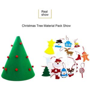Jaar Kinderen Speelgoed Kunstmatige Boom Decoratie Met Afneembare Opknoping Ornamenten Vilt Tree 3D Diy Kerstboom