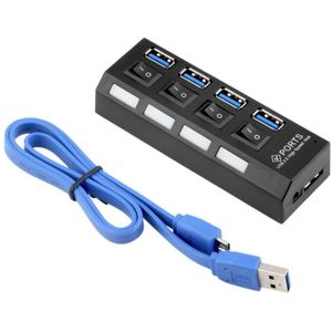 USB 3.0 Hub 4 Poorten USB 3.0 HUB Met Aan/Uit Schakelaar Voor Desktop Laptop