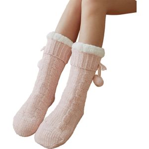 Winter Warm Zachte Pluizige Bal Bed Sokken Dames Vrouwen Thuis Vloer Slipper Koraal Fluwelen Fleece Sok Winter Vloer Laarzen