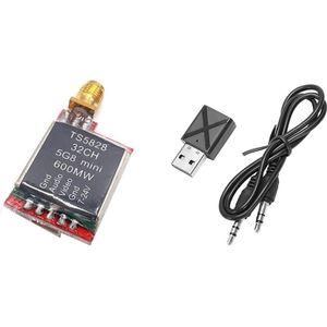 1 Pcs TS5828 48Ch 7-24V 600Mw Draadloze Video Audio Zender En 1 Pcs Mini Bluetooth 5.0 audio Ontvanger Zender