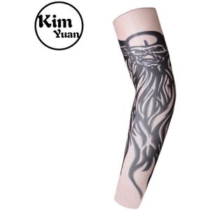 KIM YUAN Tattoo Mouw Bloem Arm Mouw Tattoo Naadloze Zomer Zon Handschoen Mouwen Genaaid Outdoor Riding Ice Mouwen