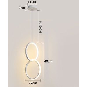 Cirkel Ringen Moderne Led Hanglampen Voor Slaapkamer Bed Eetkamer Bar Wit/Zwarte Kleur Led Hanger lamp 90-260V