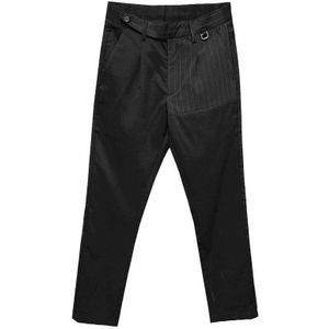 Lente Jurk Broek Mannen Enkellange Slim Fit Gesplitst Gestreepte Pocket Formele Broek Voor Mannen Streetwear Kantoor Broek mannen