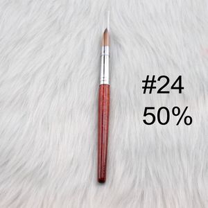 50% Kolinsky Acryl Nail Art Brush Set Builder Gel Borstels Wol Handvat 9 Size Nail Art Gereedschap Drwaing Pen