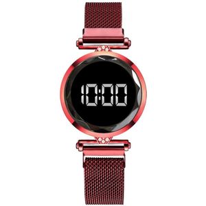 Luxe Led Vrouwen Magnetische Armband Horloges Rose Goud Digitale Jurk Horloge Quartz Horloge Dames Klok Relogio Feminino