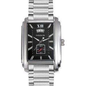 Mannen Rechthoek Horloges Casual Mannen Horloges Lederen Band Datum Automatische Mechanische Horloge Goer Goedkope Prijs