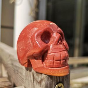 Natuurlijke Mookite Skull Crystal Carving Halloween Decoratie