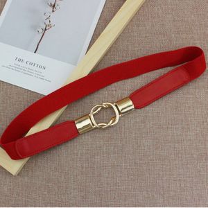 65Cm Vrouwelijke Fijne Elastische Tailleband Zwart Metalen Ronde Gesp Riem Voor Vrouwen Jurk Trui Kleding Decoratie