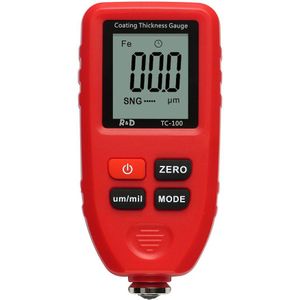 R & D TC100 Wit Laagdiktemeter 0.1um/0-1300 Auto Verf Laagdikte Tester Meten FE /NFE Russische Handleiding Verf Tool