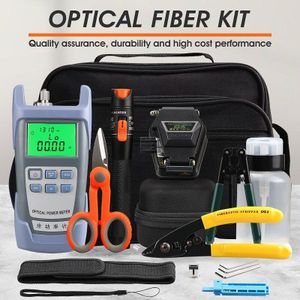 16 Stks/set Glasvezel Ftth Tool Kit Met AUA-6C Vezelmes Optische Power Meter 10Mw Visual Fault Locator Draad stripper H
