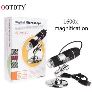 Ootdty 1600X 2MP Zoom Microscoop 8 Led Usb Digitale Handheld Vergrootglas Endoscoop Camera