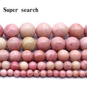 Strand 15 ' Natuurlijke Rhodochrosiet Rode Steen Voor Sieraden Maken Roze Losse Kralen Diy Armband 4Mm 6Mm 8Mm 10Mm 12Mm