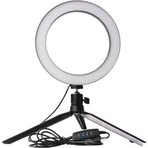 Dimbare Led Verlichting Fotografische Studio Selfie Ring Licht 3200K-5500K Met Camera Foto Met Usb Kabel En mini Statief