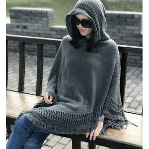 Jbersee Poncho Winter Sjaal vrouwen Luxe Winter Sjaal Warme Acryl Sjaals Vrouwen Mode Kwasten Pashmina WN029