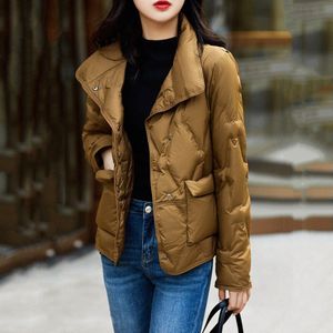 Vrouwen Herfst Winter Jas 2022 Nieuwkomers Vrouwen Mode Korte 90% Witte Eendendons Warm Casual Puffer Jas