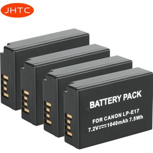 Jhtc 1040Mah Batterij Lp E17 LPE17 LP-E17 LPE17 Camera Voor Canon Eos M3 M5 750D 760D T6i T6s 8000D kus X8i Batterij