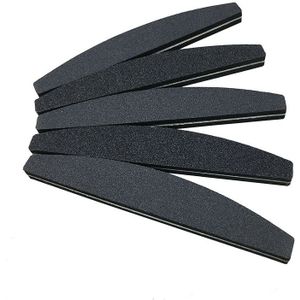 10 Pcs Zwarte Spons Schuurpapier Nagelvijlen Voor Manicure Nail Buffer Blok 100/180 Boot Schuren Schuim Nagelvijl Lime Een ongle