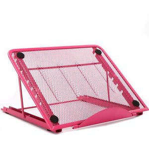Mesh Geventileerde Verstelbare Laptop Stand Houder Koeler Folding Portable Voor Laptop Notebook Verstelbare Notebook Stand