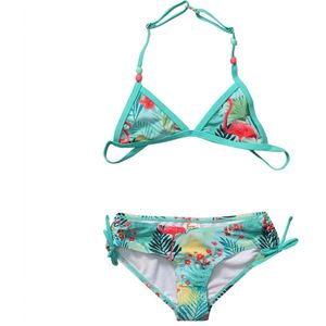 Baby Meisje Flamingo Gedrukt Swimwear Kids Kinderen Zomer Strand Groene Bikini Tankini Badpak