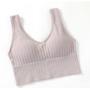 Athvotar Naadloze Vrouwen Draadloze Beha Padded Sport Tube Top Crop Top U-Vormige Terug Ademend Eenvoudige Lingerie Bralette