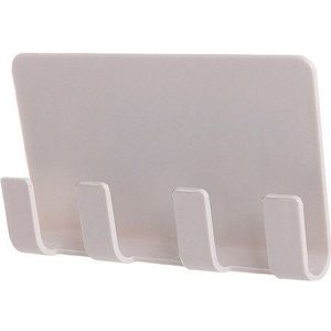 1Pc Mannen Scheerapparaat Plank Badkamer 4 Haak Opbergrek Wandmontage Scheerapparaat Houder Organizer Viscose Scheermes Haak Telefoon Opladen rack