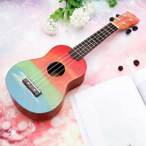 Ukulele Handgeschilderde Combo 21 Ukulele Black Sopraan 4 Strings Uke Bas Snaarinstrument Perfect Voor Beginners