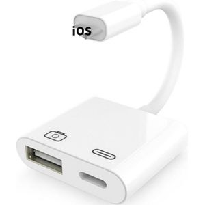 Otg Adapter Voor Lightning Naar Usb 3 Camera Reader Connection Kits Data Sync Charge Voor Iphone X/8/ 7/7 Plus/6/6 S Ipad/Ipod Ios 13