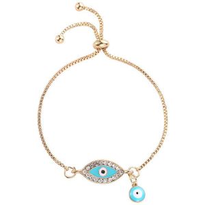 Turkse Blauwe Crystal Evil Eye Armbanden Voor Vrouwen Meisje Verstelbare Pulseras Mujer Armband Sieraden Armband Bedels Bijoux