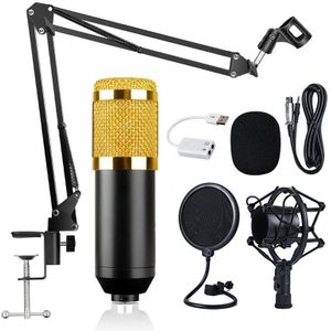 Professionele Condensator Microfoon BM800 Kit Met Cantilever Ondersteuning Pc Mobiele Compatibel Studio Vocal Opname Microfoon BM800