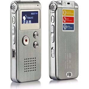 2-in-1 8GB LCD Digital Voice Recorder Portable Dictaphone HD Mini Digital Audio Recorder Sound Pen WAV MP3 Player With Speaker