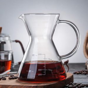 Drie Leven Delen Koffie Pot 500Ml Handgemaakte Glazen Koffiepot Hand-Wassen Pot Sharing Pot Koffie set Fabrikanten