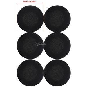 Oortelefoon Accessoires 6Pcs 60 Mm Black Foam Oorkussens Oortelefoon Pad Spons Oorkussen Hoofdtelefoon Cover Voor Oortelefoon Elektronica Voorraden
