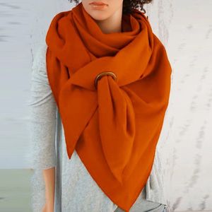 * Foulard Femme Esthetische Vrouwen Soild Dot Printing Button Soft Wrap Casual Warme Sjaals Multifunctionele Sjaal sjaal