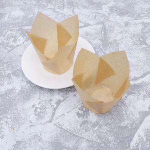 150Pcs Olie-Proof Cake Inpakpapier Effen Cake Papier Houder Party Paper Cup (Koffie)