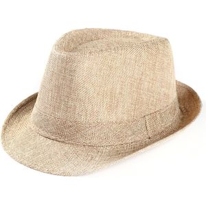 # H30 Unisex Vrouwen Mannen Mode Zomer Casual Beach Trendy Zon Straw Panama Jazz Hoed Cowboy Fedora Hoed Gangster Cap