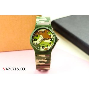 Midden Student Outdoor Sport Camouflage Leger Horloge Unisex Waterdichte Siliconen Horloge Jongens Klok