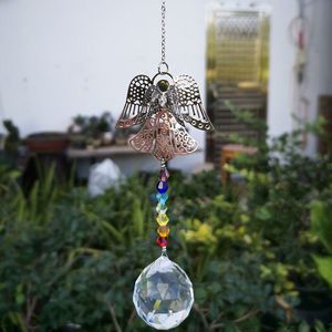 Crystal Suncatcher Beschermengel Charm Facet Ball Prism Hanger Diy Kroonluchter Onderdelen Window Home Xmas Opknoping Decoratie