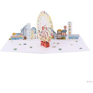3D Pop Up Reuzenrad Wenskaart Valentijn Kerst Verjaardag Uitnodiging W-Winkel Sep18_A