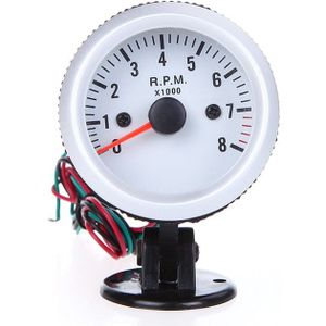 Toerenteller Tach Gauge Met Houder Cup Voor Auto 2 &quot;52Mm 0 ~ 8000Rpm Blauwe Led Licht auto Styling