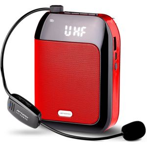 Gosear Voice Versterker 15W Multifunctionele Draagbare Bluetooth-Compatibel Stem Luidspreker Met Draadloze Microfoon Voor Leraren