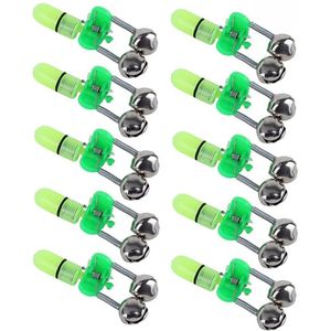 10Pcs Groene Led Licht Nacht Vissen Lamp Lichtgevende Stok Bel Alarm Accessoires Verwisselbare Duurzaam Hengel Led Light Stick