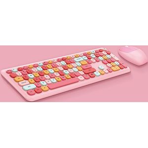 Mini Multi-Colour 2.4G Draadloze Toetsenbord En Muis Kit Voor Pc Laptop, Energiebesparing