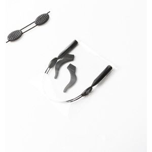 Zilead 25/30/40 Zwarte Elastische Siliconen Brillen Bandjes Zonnebril Keten Sport Anti-Slip String Bril Touwen Band Koord houder