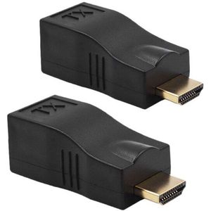 30M 4K 3D Hdmi Extender RJ45 Over Kat 5E/6 Netwerk Lan Ethernet Adapter Zender Rx tx Voor Tv Projector