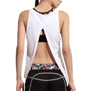 Sexy Vrouwen Yoga Vest T-shirt Hollow Terug Sport Fitness Tank Top Yoga Running Gym Jogging Vest Tops SEC88