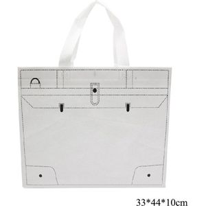 Non-woven Shopping Bags Zwart Wit Eco Bag Eenvoudig Draagbare Pouch Herbruikbare Grote Capaciteit Effen Kleur Handtassen tassen
